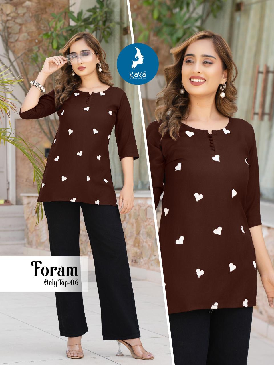 Kaya foram short top wholesale bazaar kurti